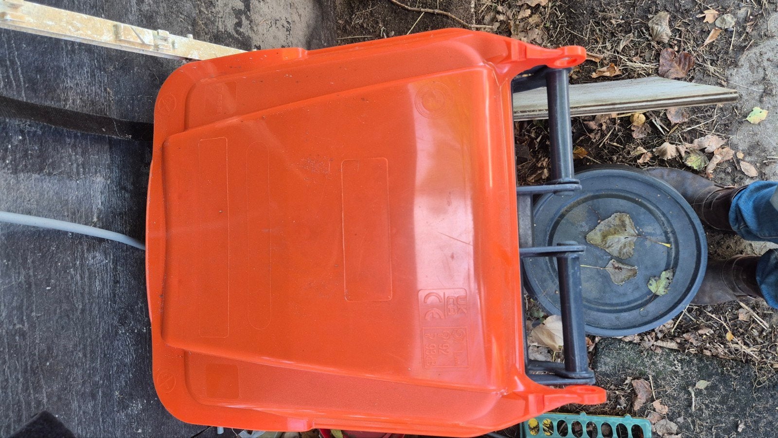 Nieuwe losse oranje deksel afvalcontainer 120 - 140 liter, Ophalen of Verzenden, Nieuw, Kunststof