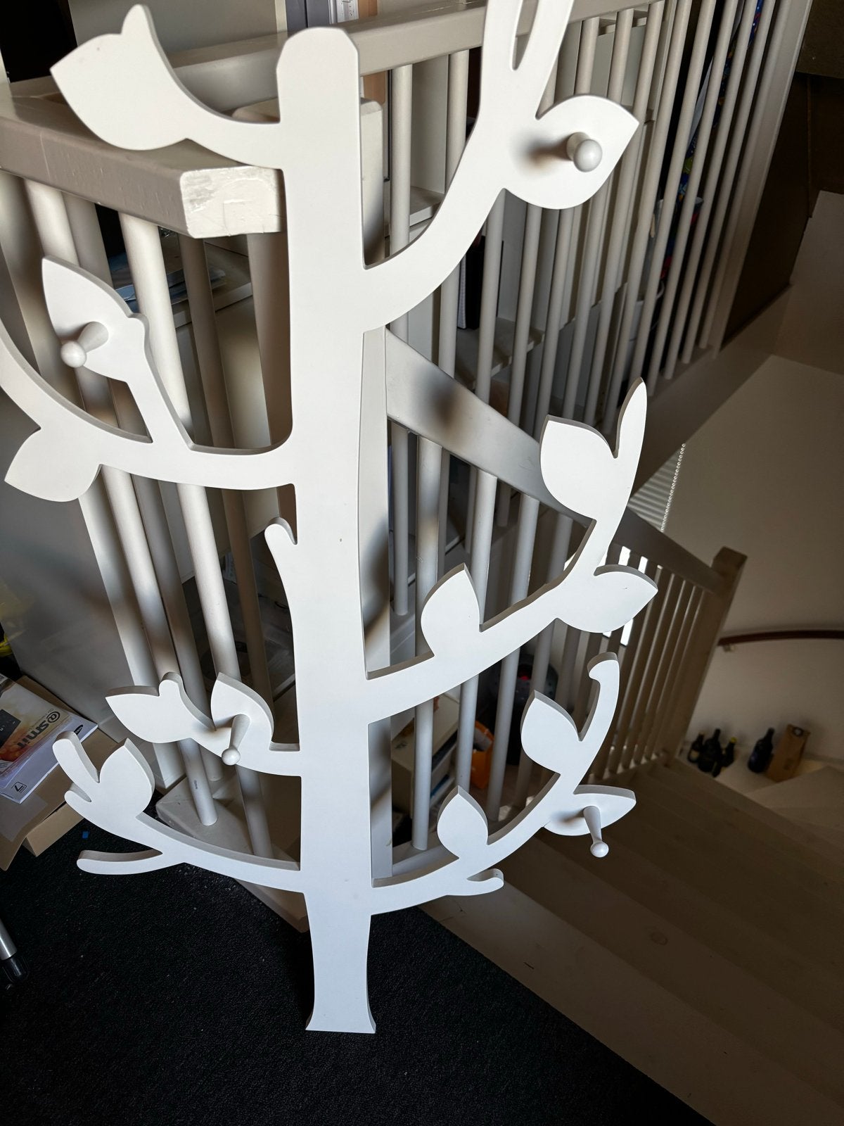 Witte houten boom kapstok voor kinderkamer, Kinderen en Baby's, Ophalen, Gebruikt