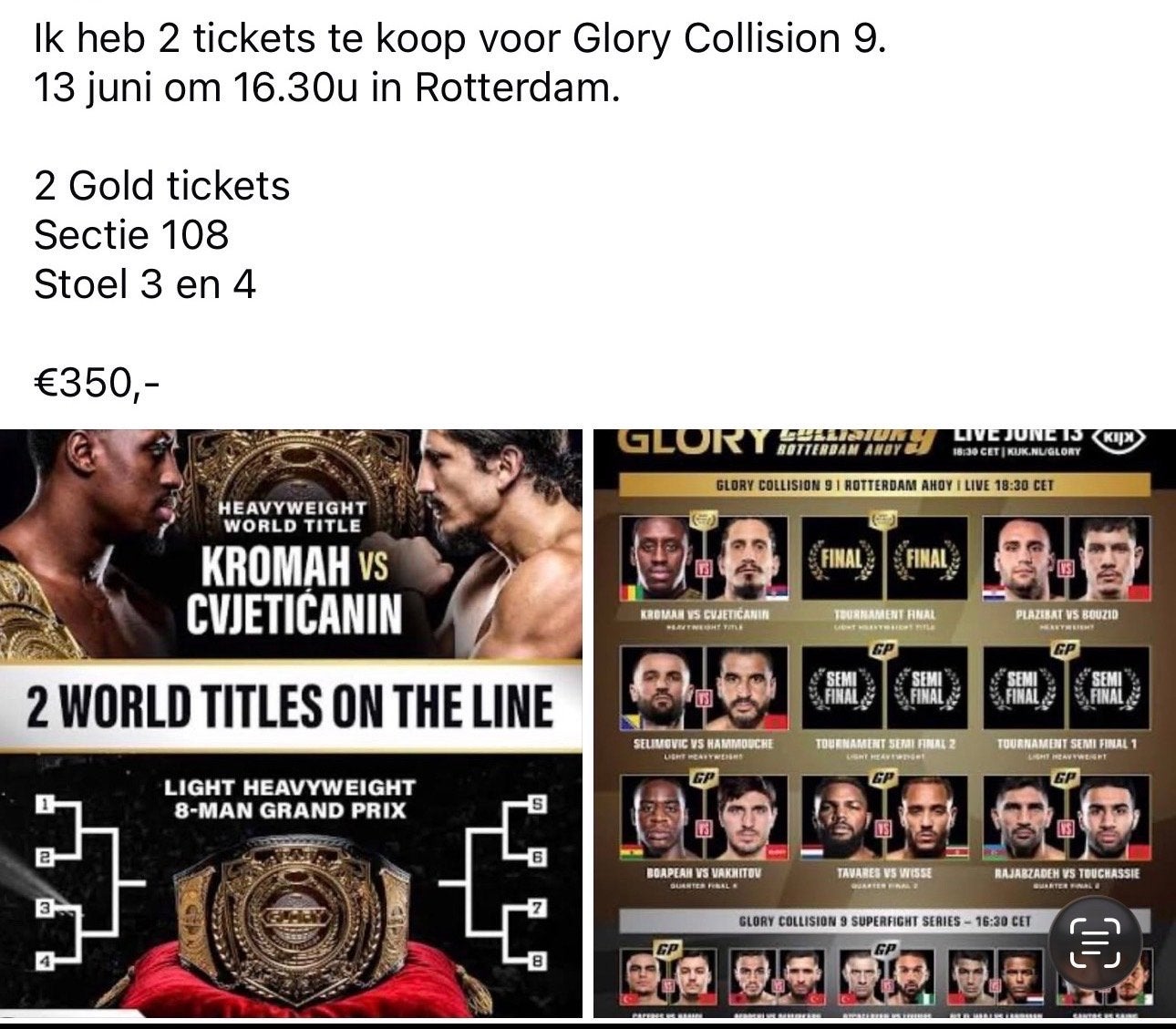 Glory 9, Twee personen
