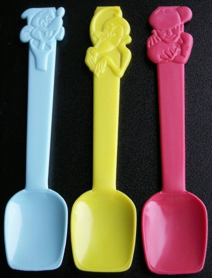 3 ijslepeltjes met Disney afbeeldingen figuren, Ophalen of Verzenden, Overige figuren, Nieuw, Beeldje of Figuurtje