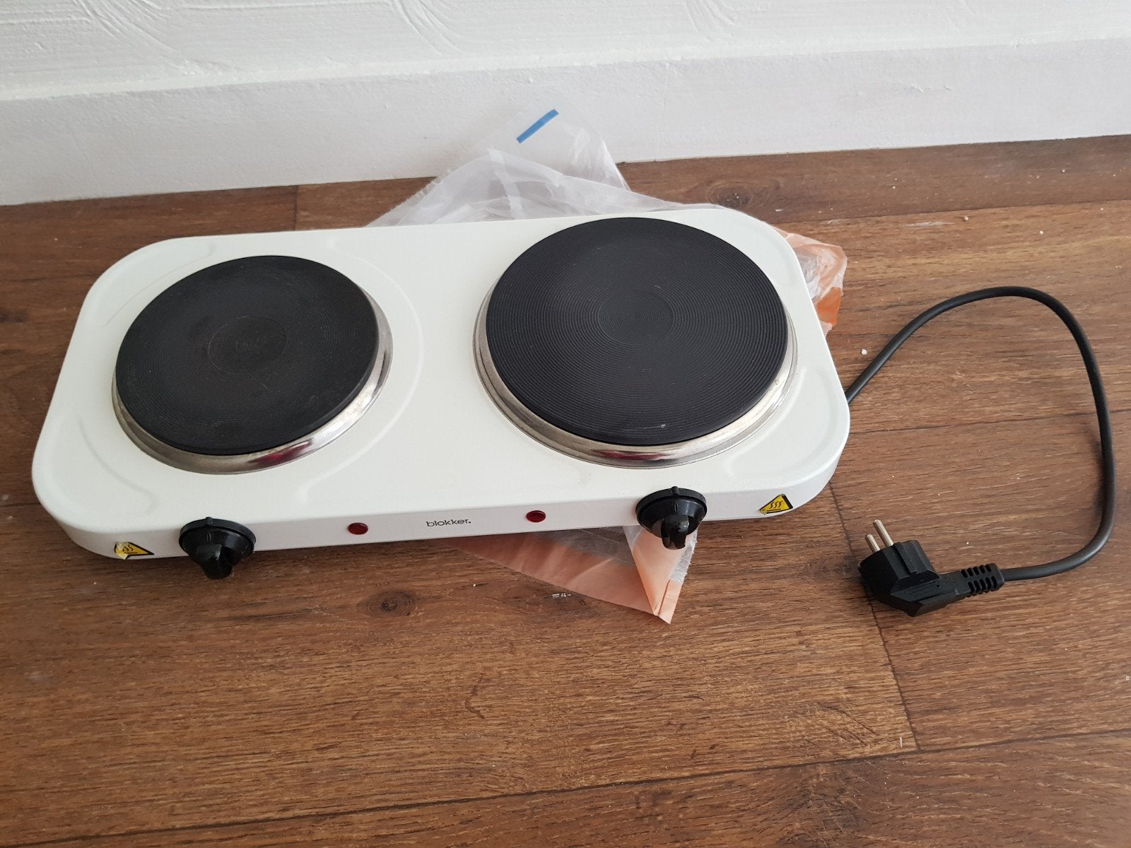 Blokker Elektrische Kookplaat met 2 Kookzones, Ophalen, 3 kookzones of minder, Zo goed als nieuw, Vrijstaand