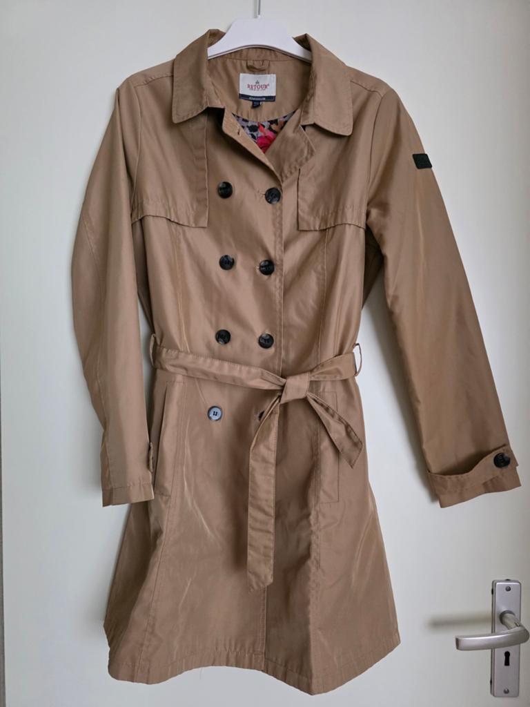 RETOUR meisjes zomerjas/trenchcoat - beige - maat 15/16, Retour Denim de Luxe, Gebruikt, Meisje, Ophalen of Verzenden
