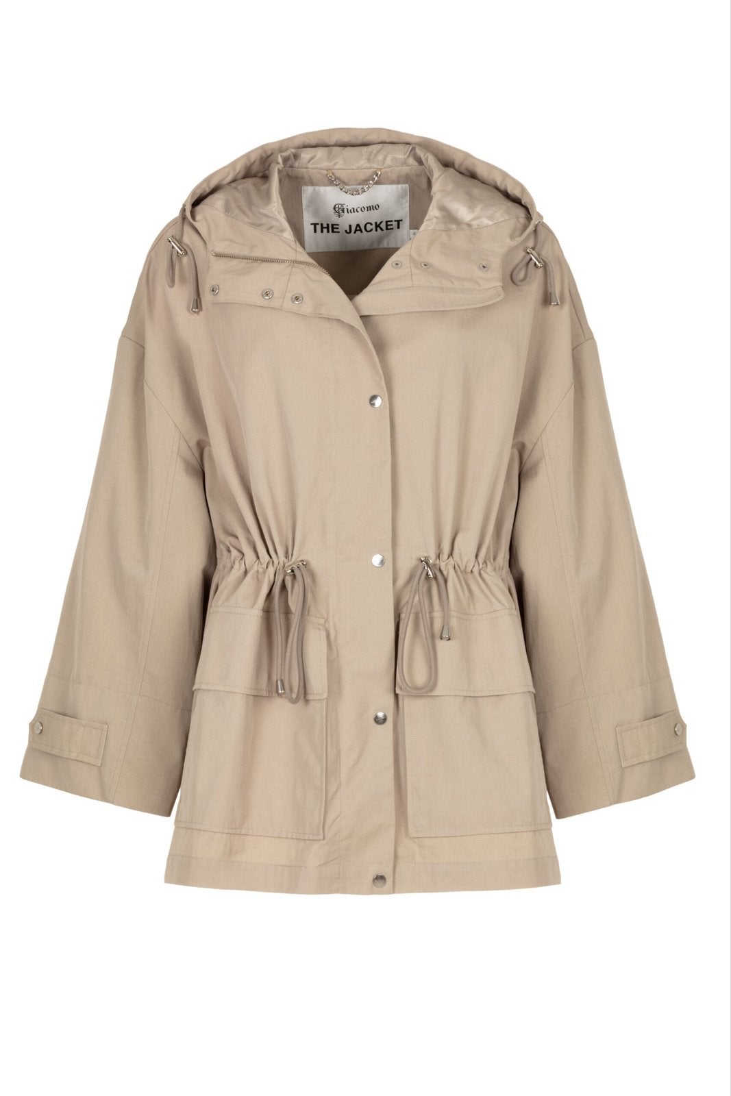 Ongedragen waterproof regen jas van Giacomo - Beige, Ophalen of Verzenden, Nieuw, Maat 46/48 (XL) of groter, Beige