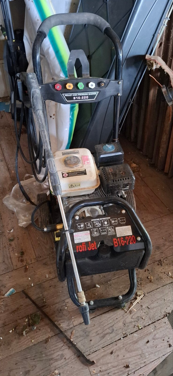 Krachtige Roti Jet B16-220 hogedrukreiniger op benzine, Ophalen, Gebruikt, Benzine, Roti Jet