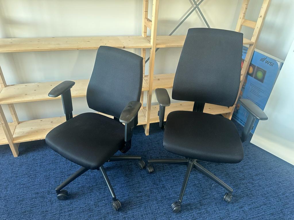 Interstuhl bureaustoel -3 stuks beschikbaar, Ophalen, Gebruikt, Zwart, Bureaustoel