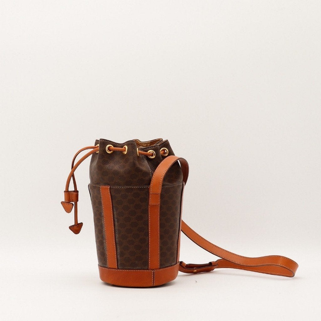 Céline Clara Macadam bucket tas, Verzenden, Gebruikt, Bruin, Overige typen