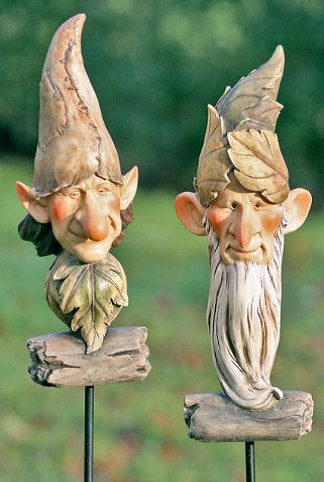 Mooie Kabouter, tuinkabouter, bosman, trol op tuinsteker, Ophalen of Verzenden, Nieuw, Kunststof, Tuinkabouter