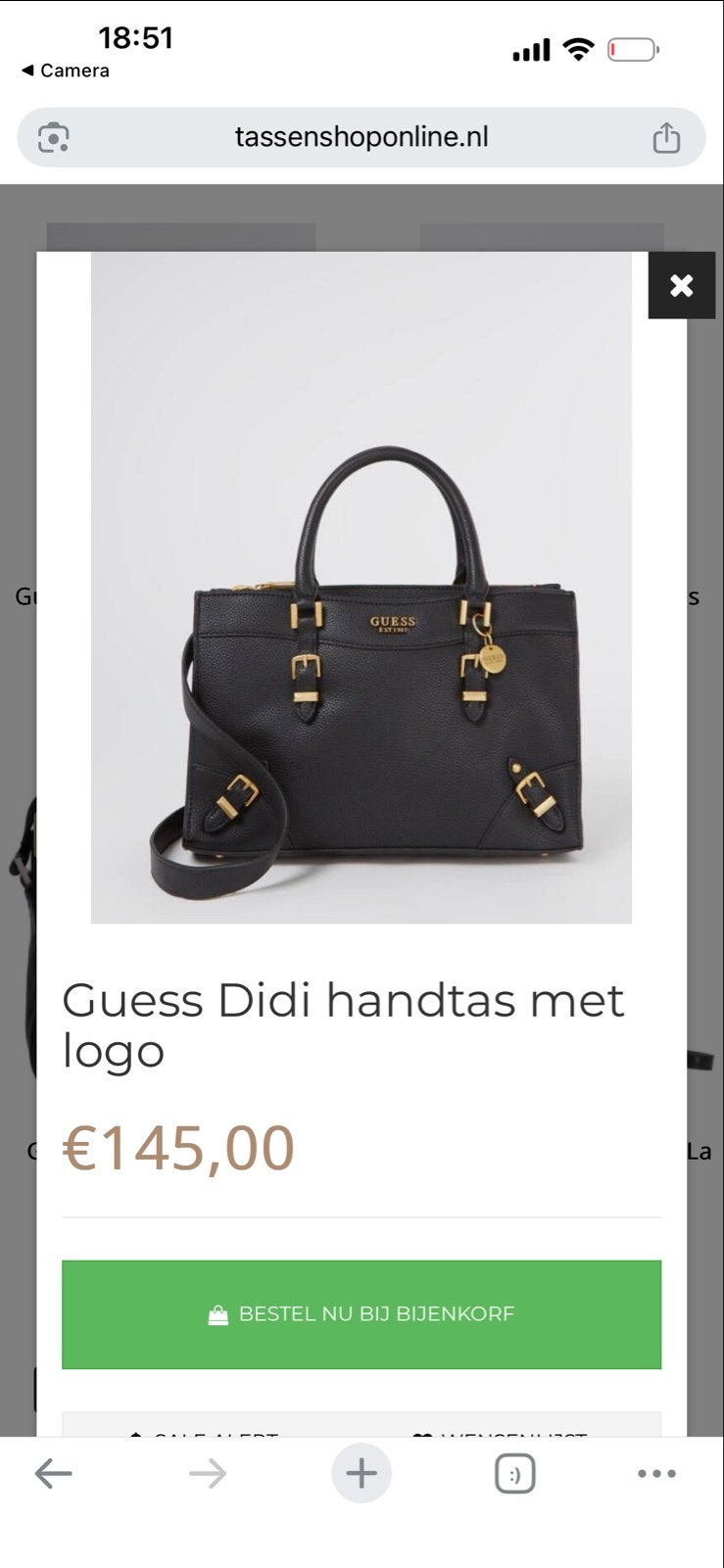 Guess Didi handtas met logo - Zwart, Sieraden, Tassen en Uiterlijk, Ophalen of Verzenden, Zo goed als nieuw, Zwart, Handtas