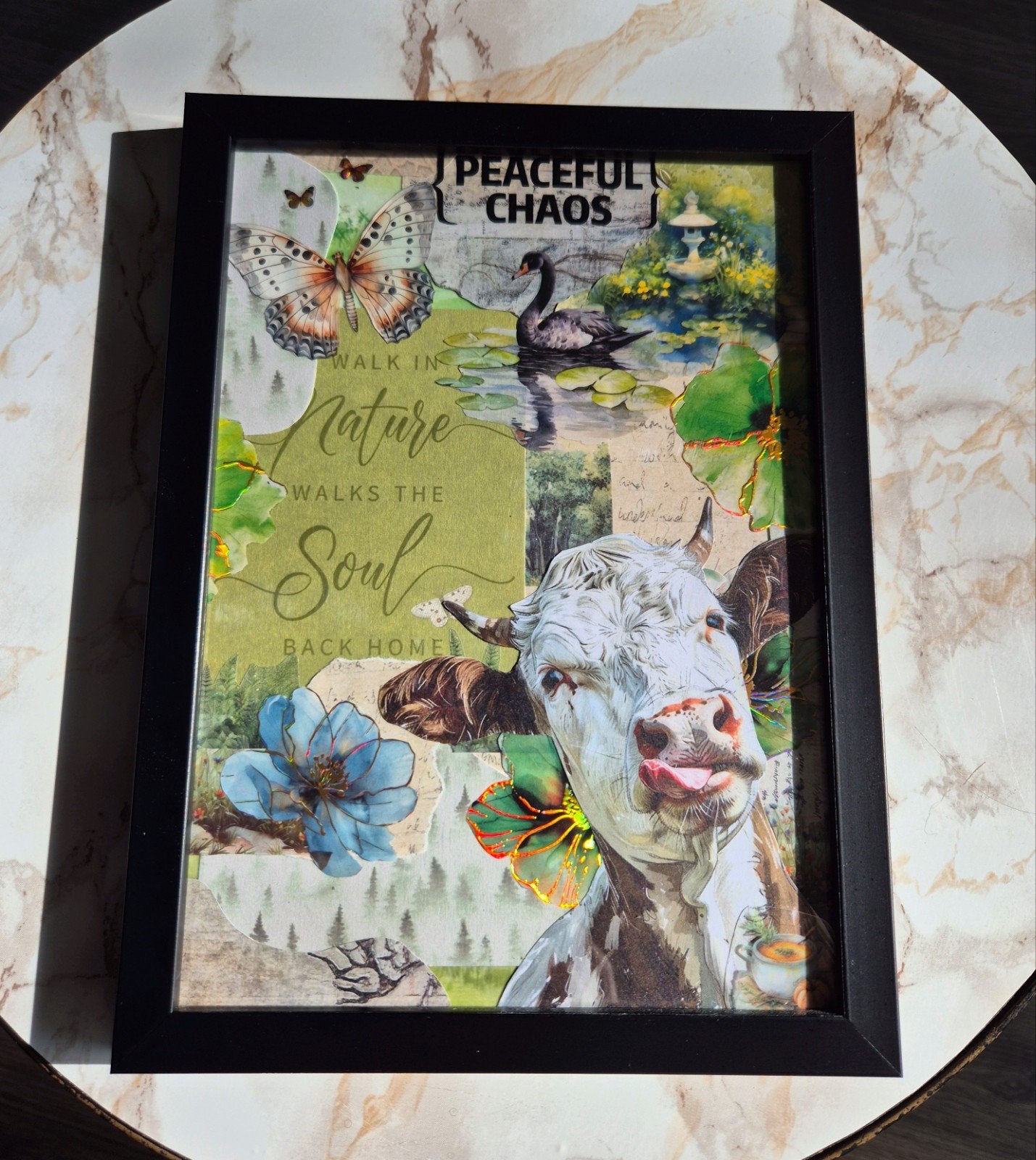 Handgemaakt scrapbook / mixed media art. A5-formaat, uniek, Ophalen