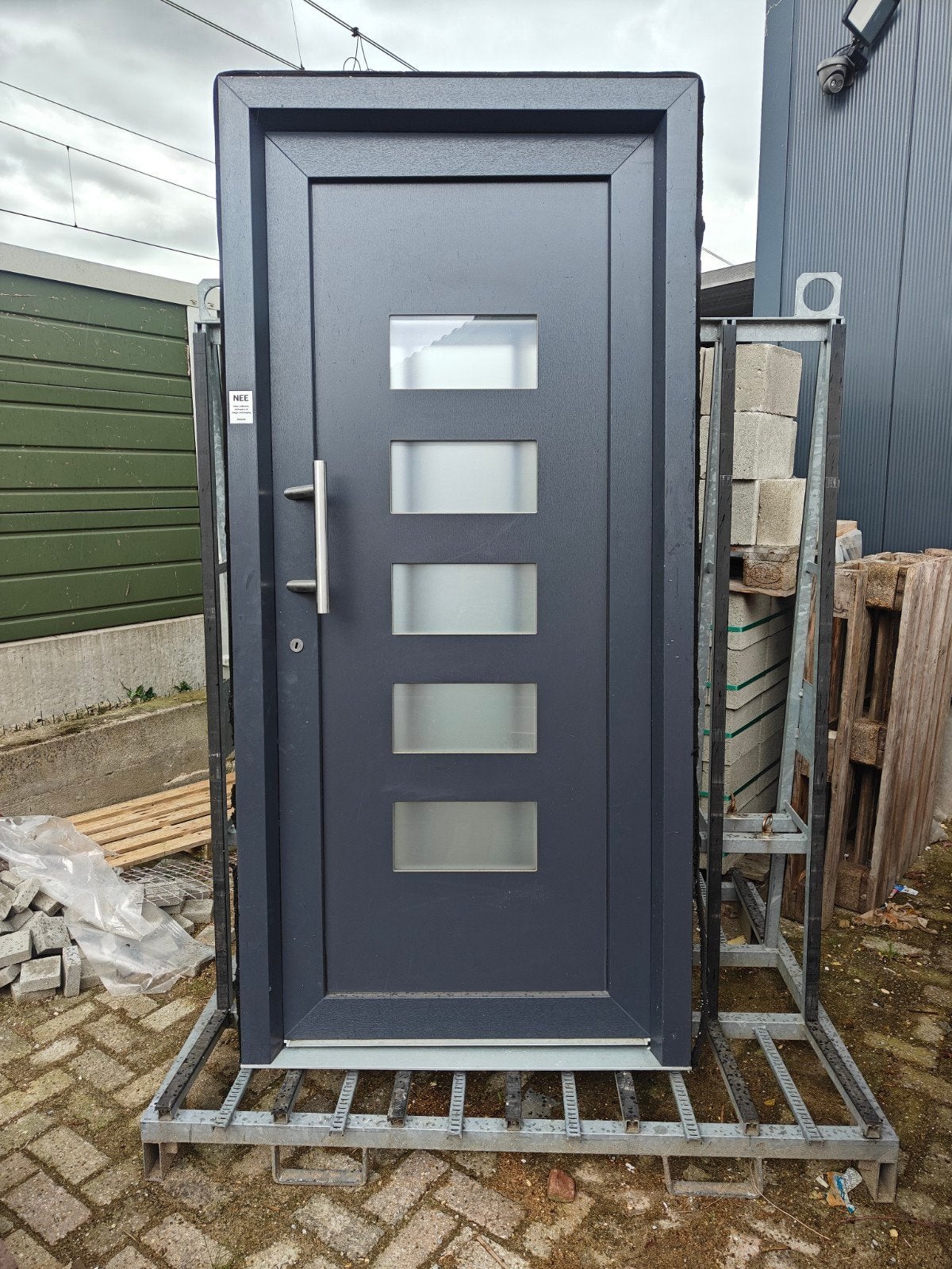 Gebruikte voordeur met Glas - 217x102 cm, Gebruikt, 215 cm of meer, Buitendeur, Glas