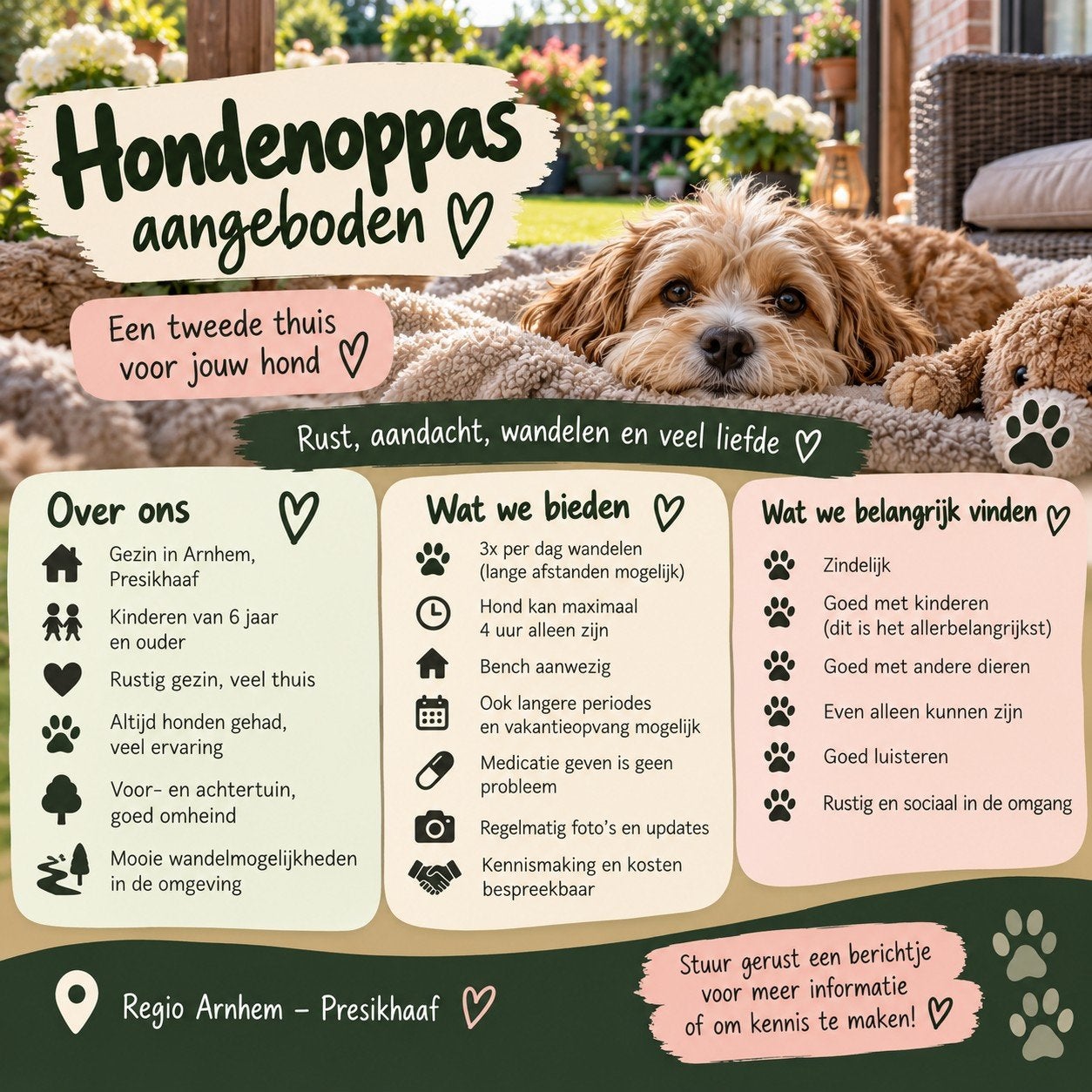 honden oppas aangeboden, Ophalen