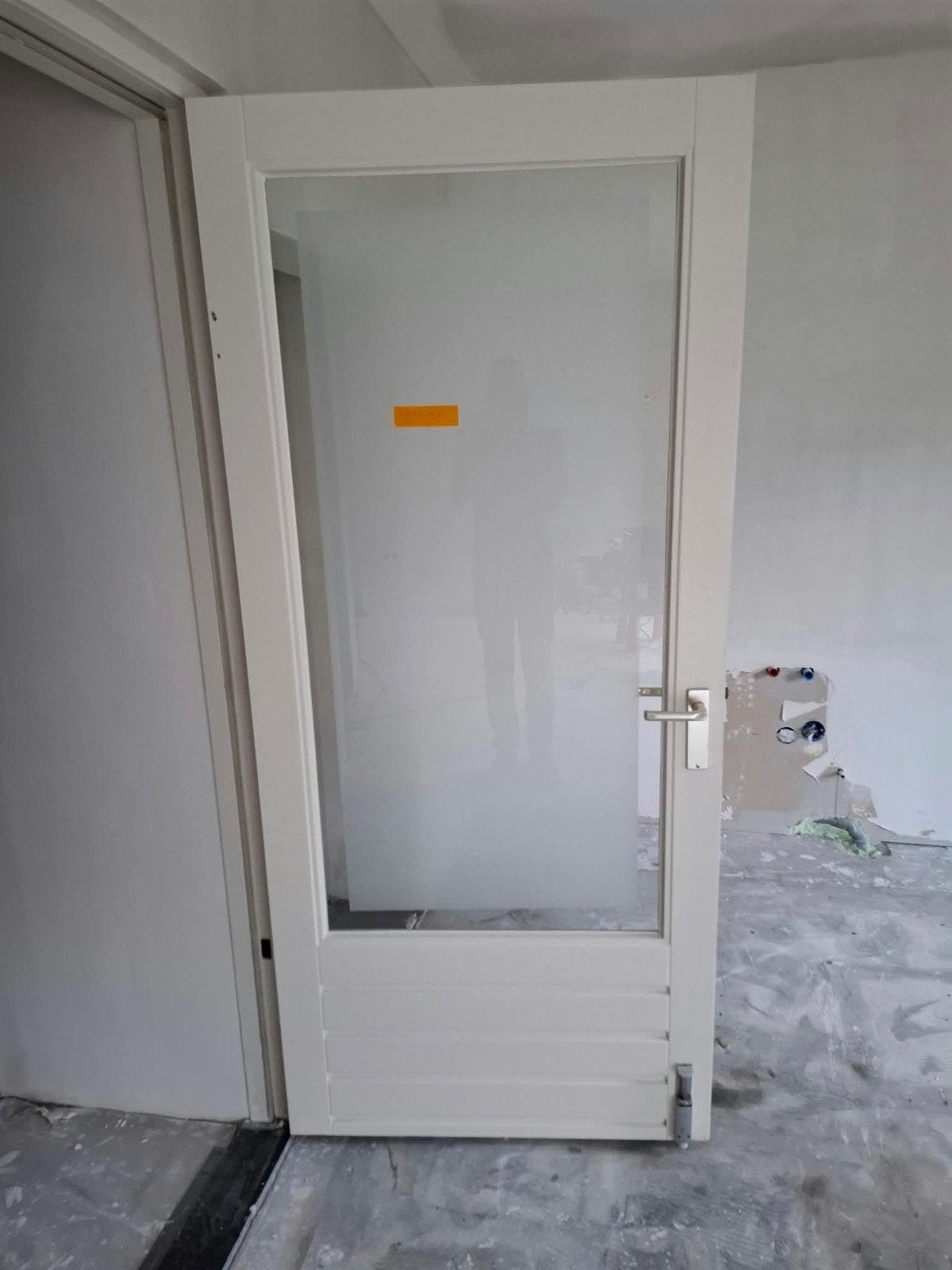 hardhouten buitendeur met veiligheidsglas 211,5x92,5 cm, Ophalen, 80 tot 100 cm, 215 cm of meer, Binnendeur