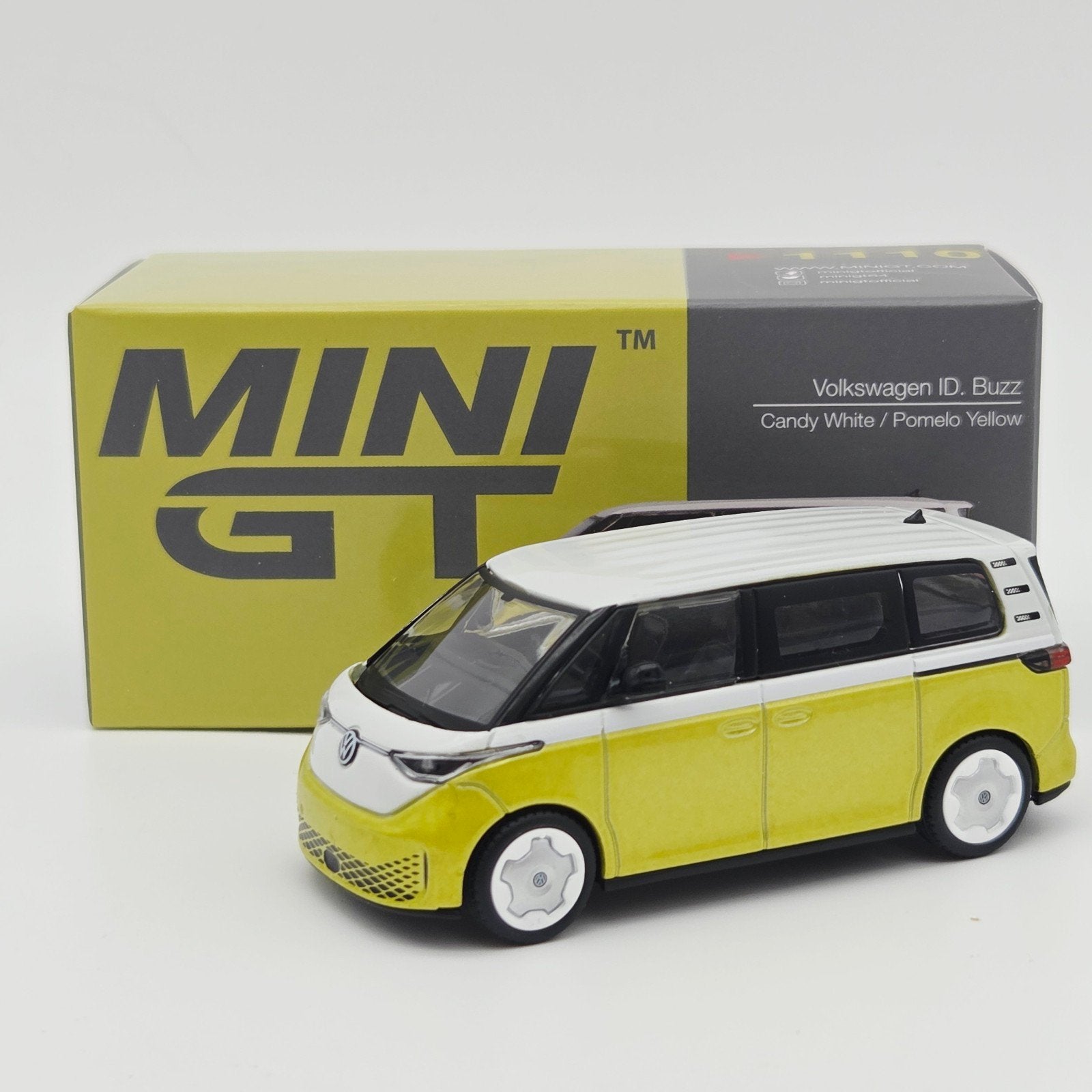 Mini Gt – 2023 Volkswagen ID. Buzz, Candy white/pomelo yello, Mymodelcar@outlook.com, Auto, Ophalen of Verzenden, Mini gt