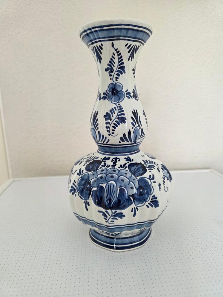 Unieke Handgeschilderde Delfts Blauwe Vaas - 100% Holland, Ophalen