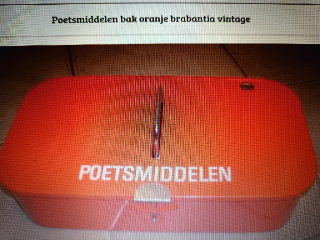 blik berzamelen poetsmiddelen, Ophalen of Verzenden, Gebruikt, Overige