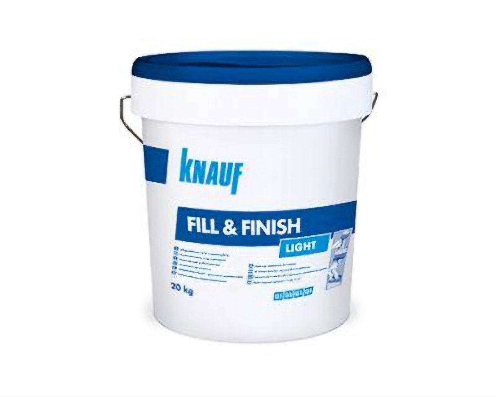 2 emmers Knauf Fill & Finish Light - 20 kg ongeopend, Ophalen, Wit, Nieuw, Verf