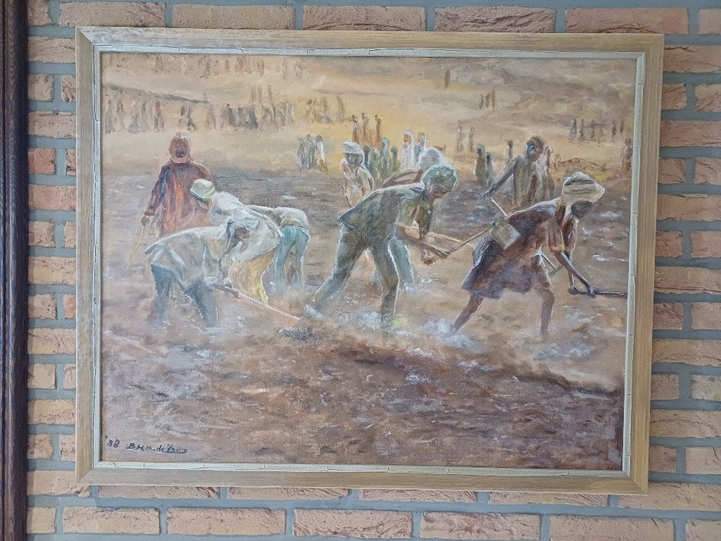 Schilderij van B. de Vries, Ophalen, Overige stijlen, Overige onderwerpen, Overige technieken