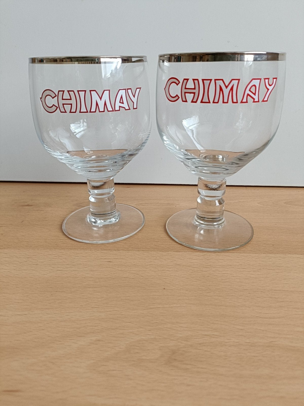 2 Chimay glazen, Ophalen of Verzenden, Zo goed als nieuw, Glas of Glazen, Overige merken