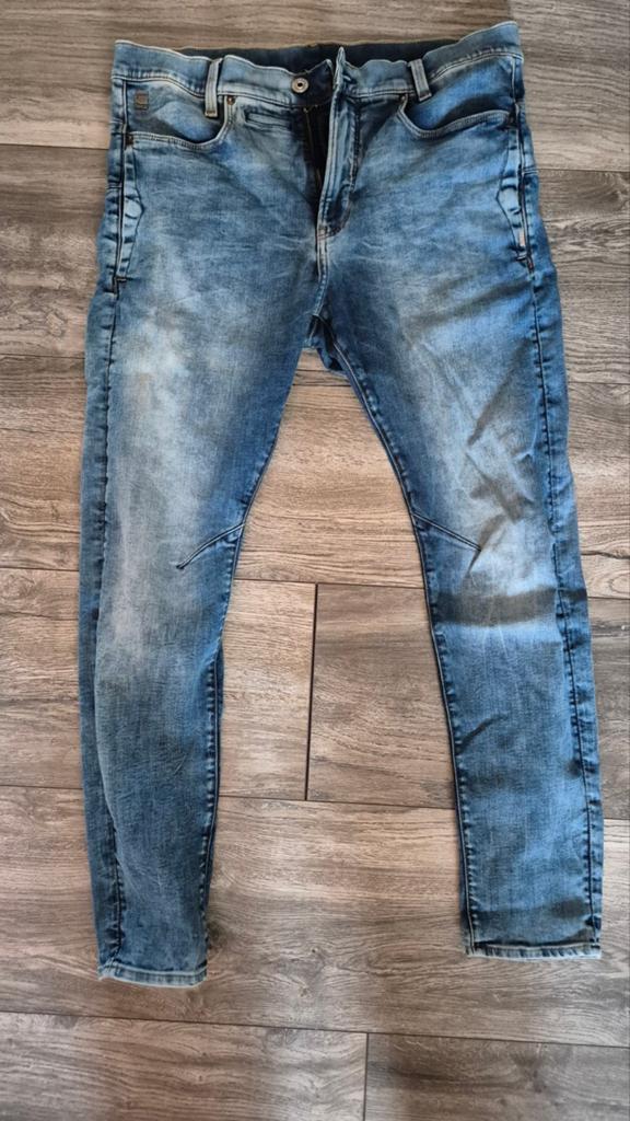 G-Star RAW D-Staq 3D Slim Jeans - Maat W34/L32, Blauw, Ophalen of Verzenden, W33 - W34 (confectie 48/50), Gedragen