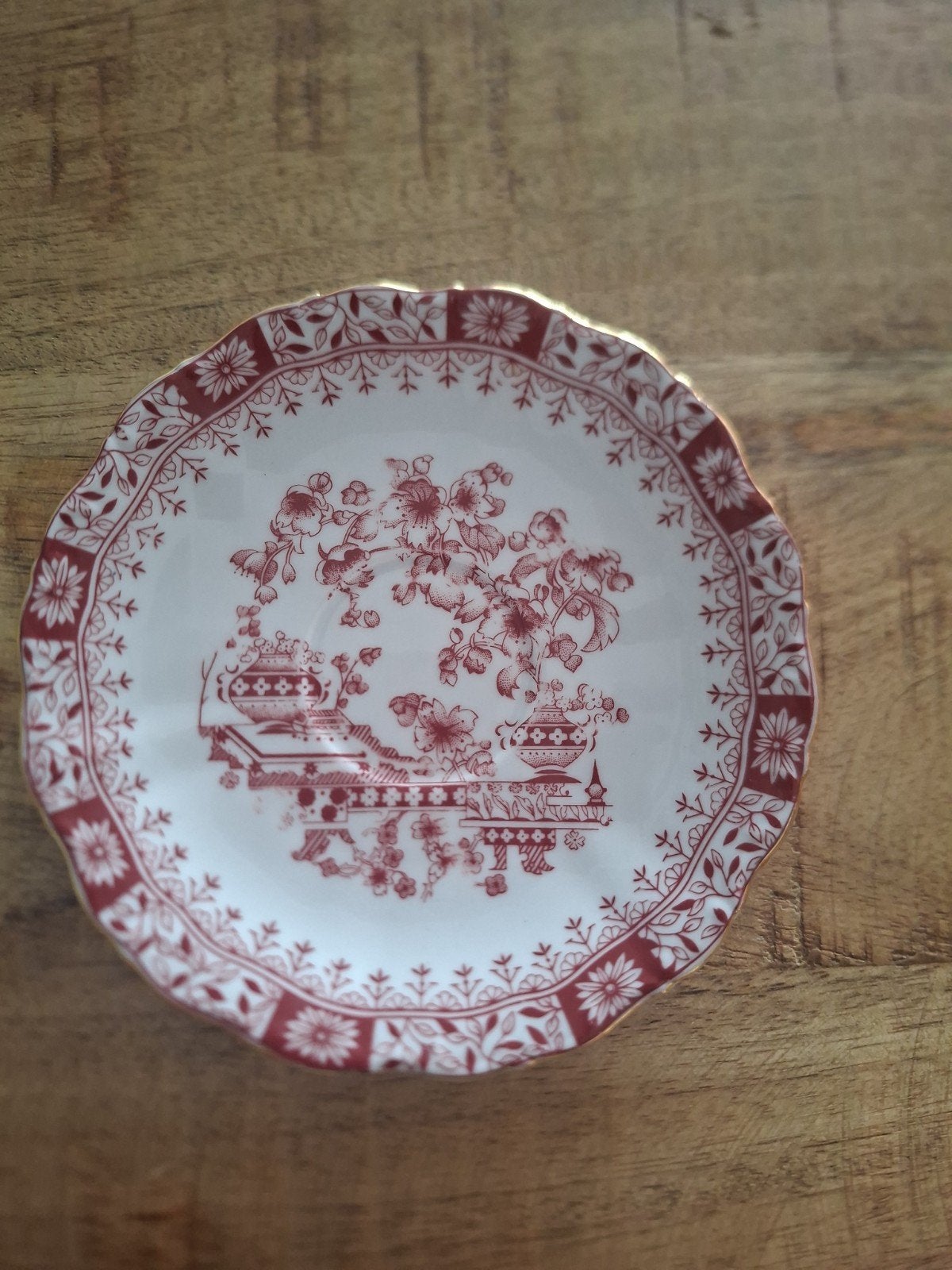 Vintage Seltmann Weiden bord rood bloemendecor West Germany, Ophalen of Verzenden