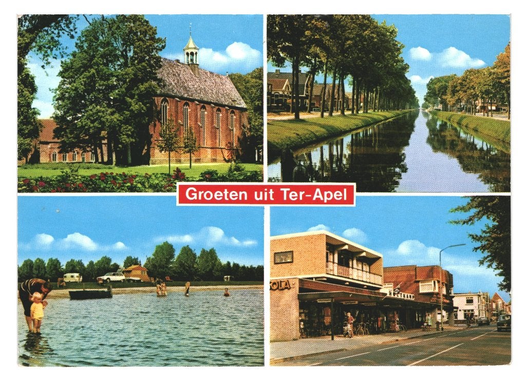 42220 Ter Apel 1973 Gr Gelopen met Postzegel, Ophalen of Verzenden, 1960 tot 1980, Gelopen, Groningen
