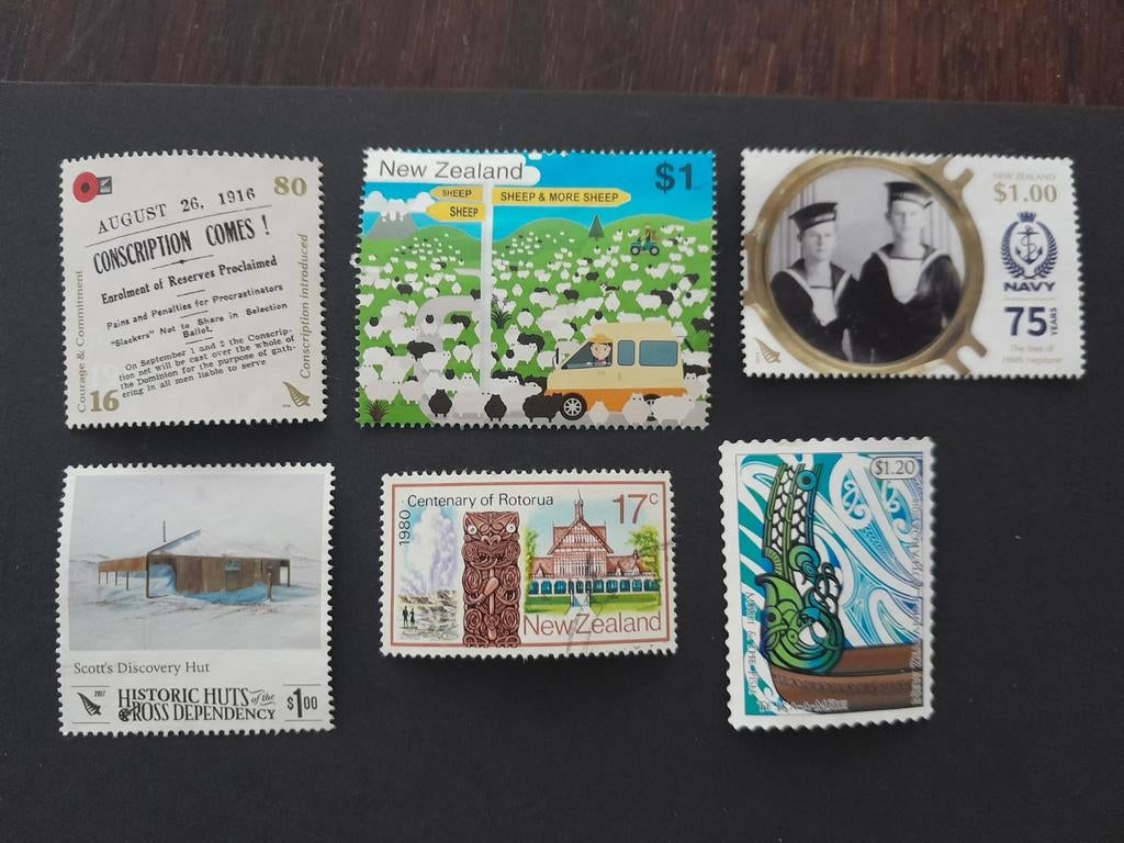 Nieuw Zeeland kaveltje gestempelde postzegels, Ophalen of Verzenden, Gestempeld