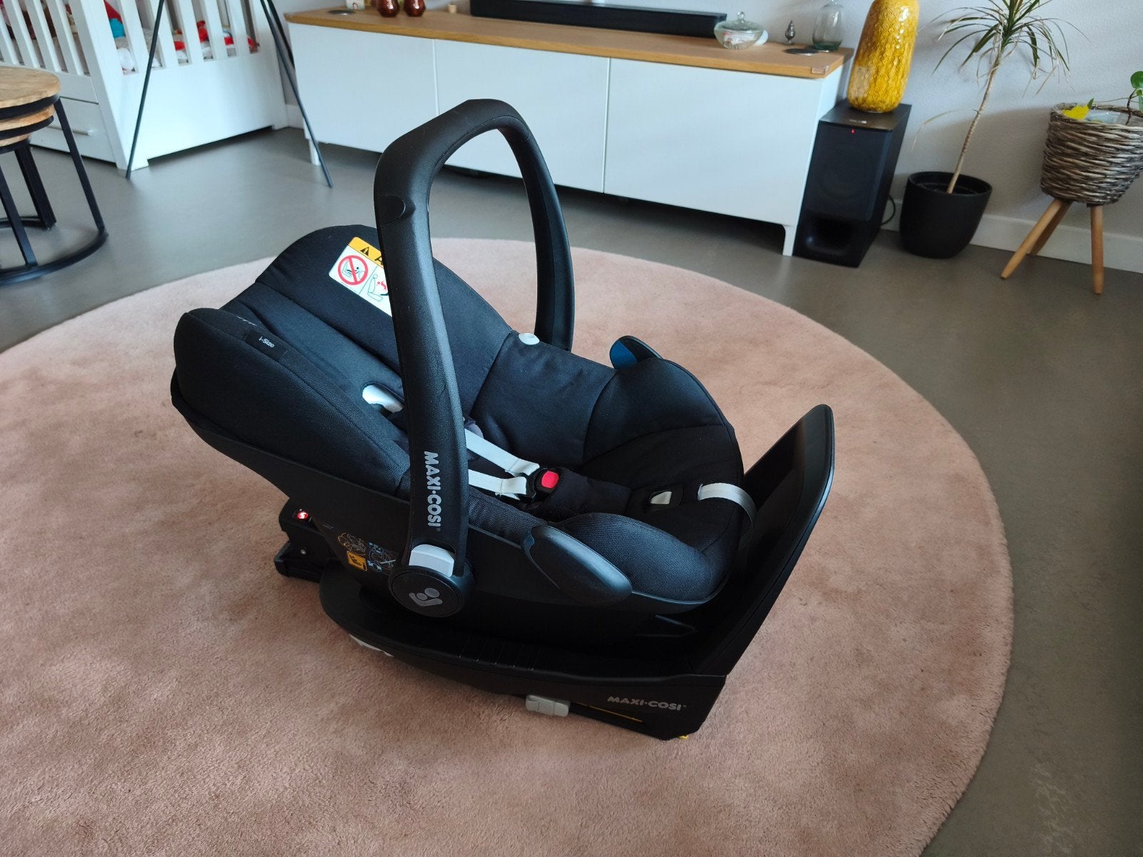 Maxi-Cosi Pebble Pro i-Size met Familyfix3 base, Ophalen, Zo goed als nieuw, Isofix, 0 t/m 13 kg
