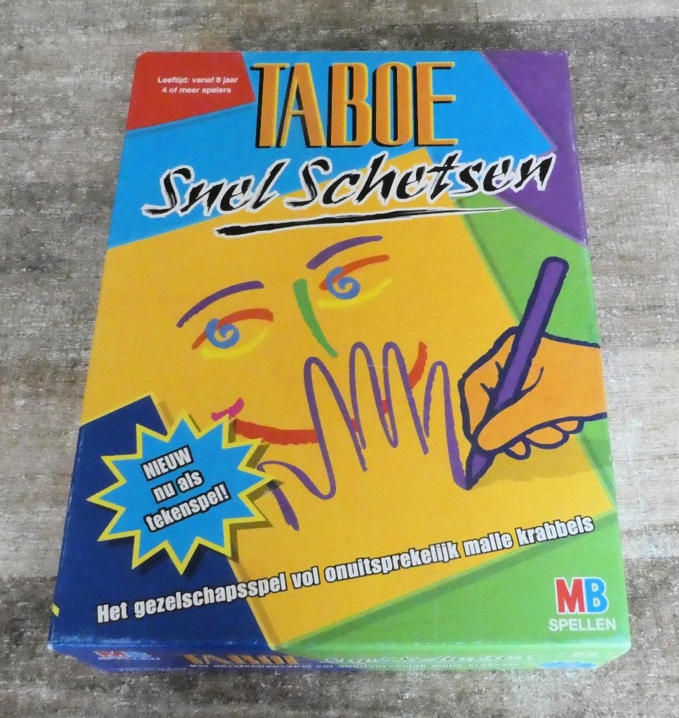 Taboe Snel Schetsen - Tekenspel vanaf 8 jaar., Hobby en Vrije tijd, Gezelschapsspellen | Bordspellen, Vijf spelers of meer, Ophalen of Verzenden