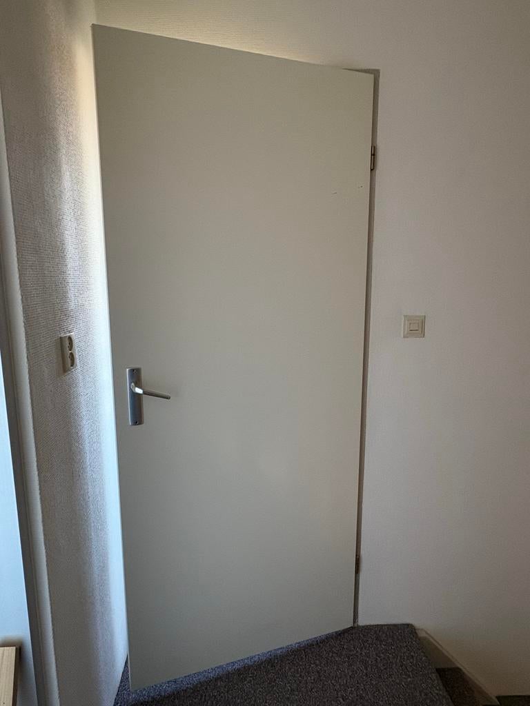 Witte binnendeur, Ophalen, 80 tot 100 cm, Binnendeur, Zo goed als nieuw