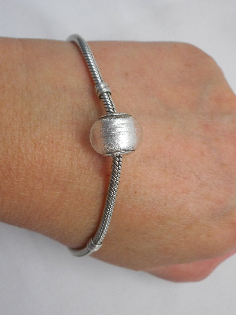Zilveren verstelbare Bacio armband met bacio bedel nr.1547, Sieraden, Tassen en Uiterlijk, Armbanden, Verzenden, Zo goed als nieuw