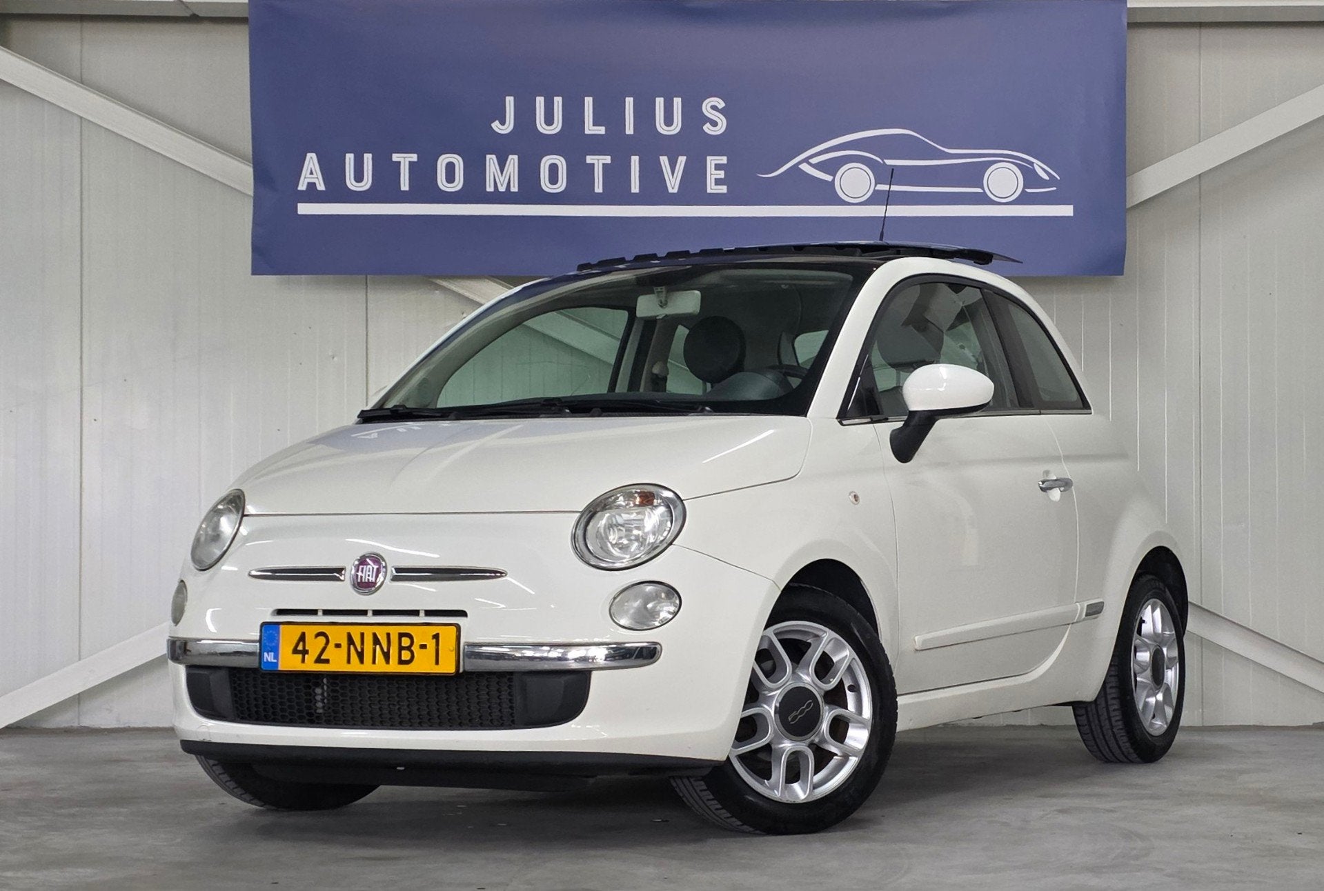 Fiat 500 1.2 Lounge Schuifdak Distributie 07-2025 Airco Auto, Auto's, Fiat, Euro 5, Stof, Gebruikt, 1242 cc