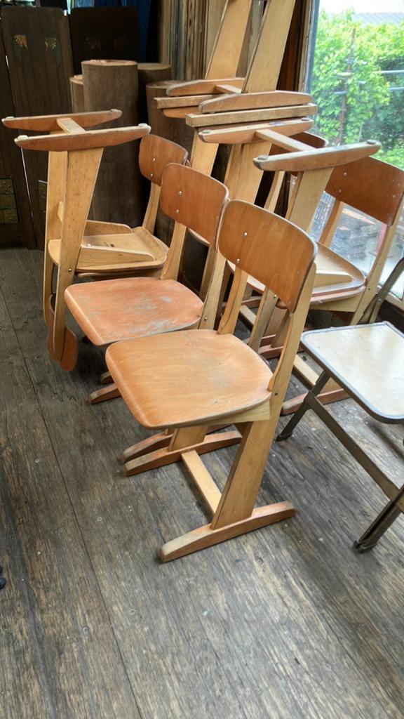 9 CASALA Vintage houten stoelen, Antiek en Kunst, Kunst | Designobjecten, Ophalen