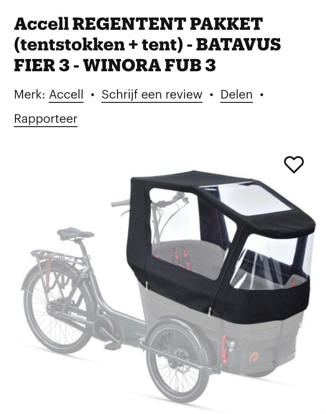 Accell Regentent Pakket (tentstokken + tent) - Nieuw in doos, Ophalen, Nieuw, Accell