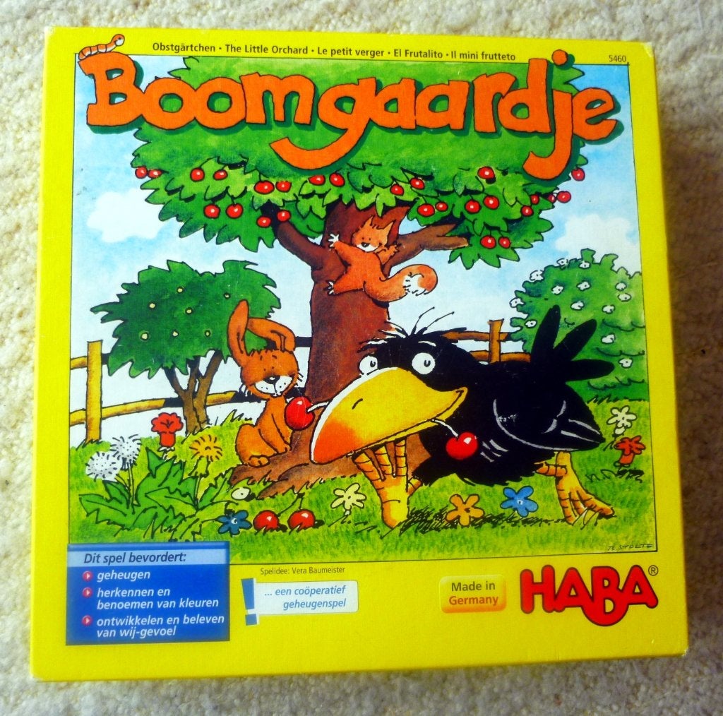 Boomgaardje HABA - Coöperatief Geheugenspel, Een of twee spelers, Ophalen of Verzenden, Gebruikt, Haba