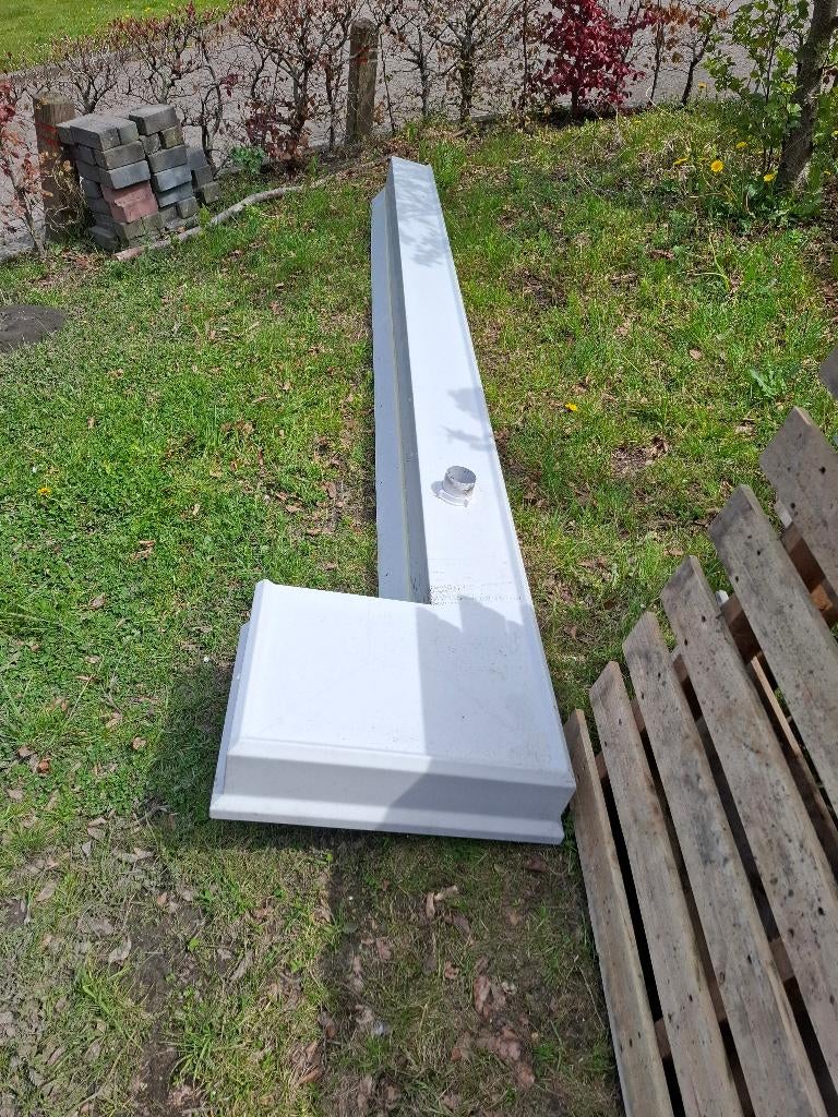 Kunstof dakgoot + dakoverstek, Gebruikt, Pvc, 2 tot 4 meter, Ophalen of Verzenden