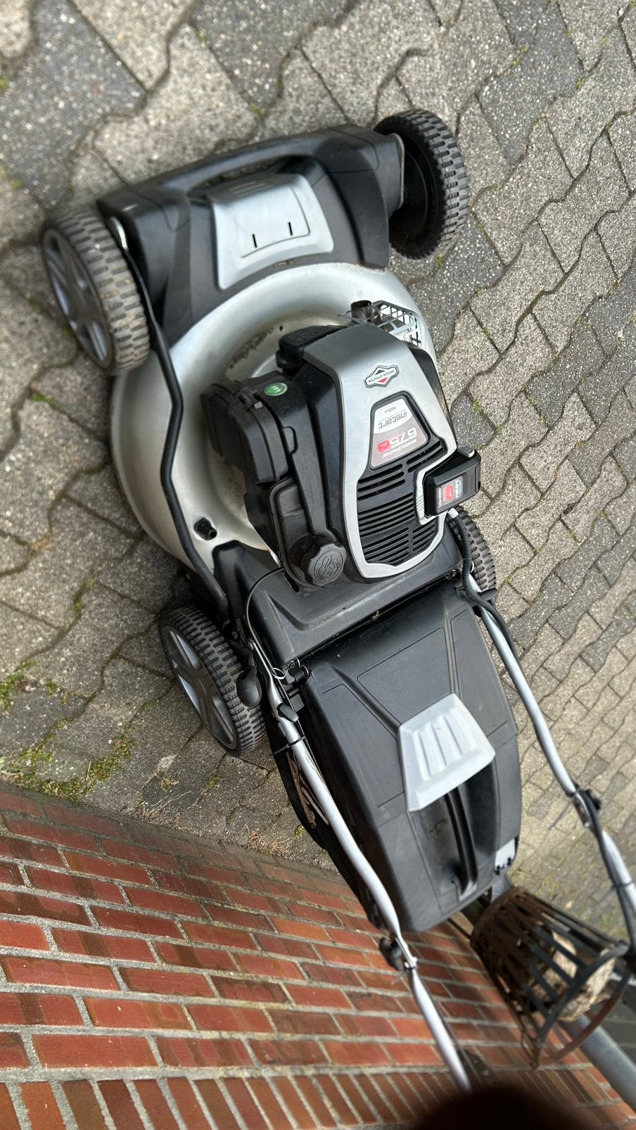 Grasmaaier met elektrische start ipv trekkabel, Tuin en Terras, Grasmaaiers, Ophalen, Cirkelmaaier, Gebruikt, Benzine-grasmaaier