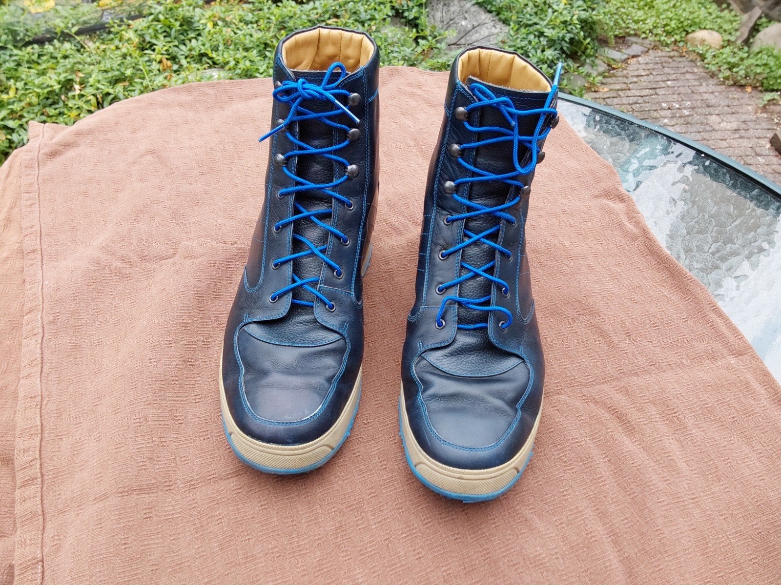 NIEUWE HEREN SCHOENEN MAAT VAN DE SCHOENEN IS MAAT 46., Ophalen of Verzenden, Nieuw, Blauw, Werkschoenen