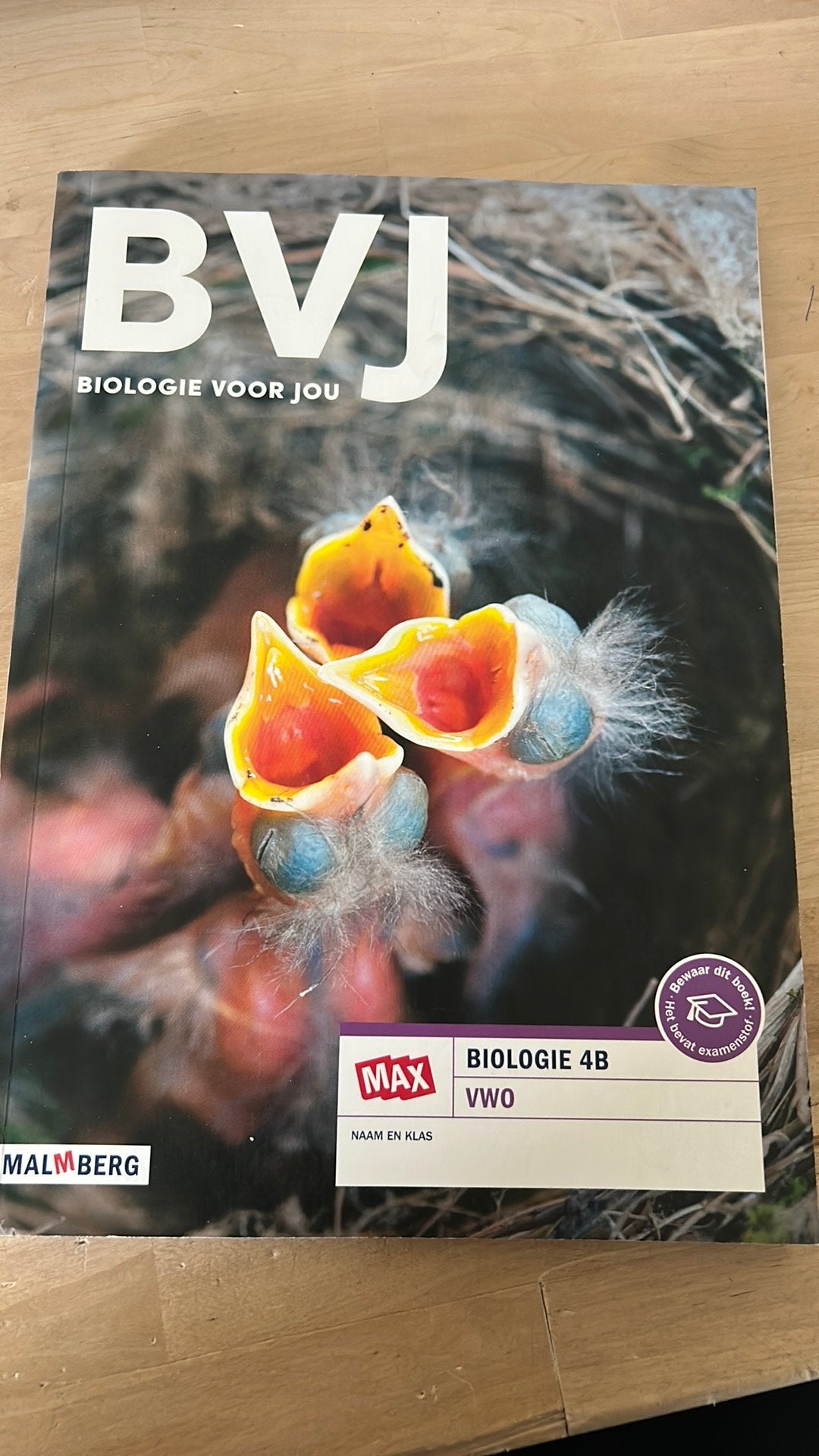 Biologie Voor Jou 4B Vwo Max MALMBERG, Ophalen of Verzenden, Zo goed als nieuw, VWO, Biologie