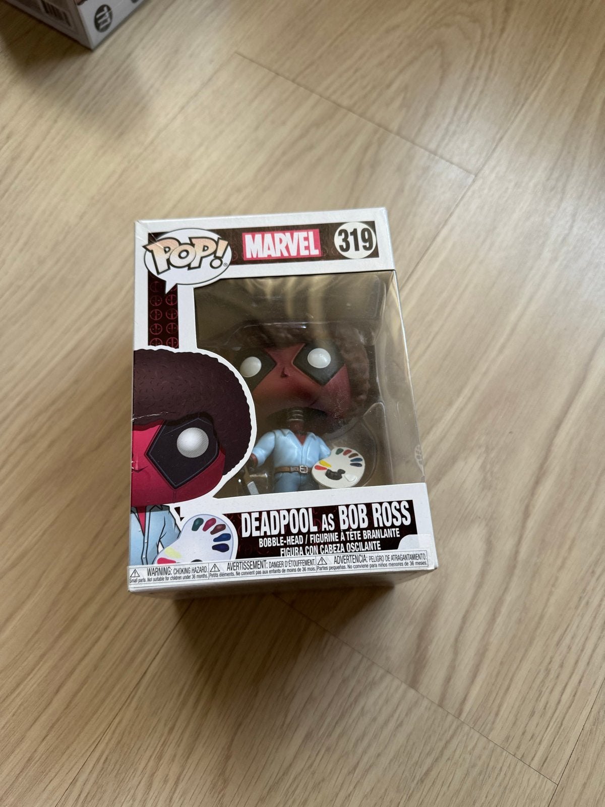 Funko Pop! Marvel 319 Deadpool as Bob Ross, Ophalen of Verzenden, Zo goed als nieuw