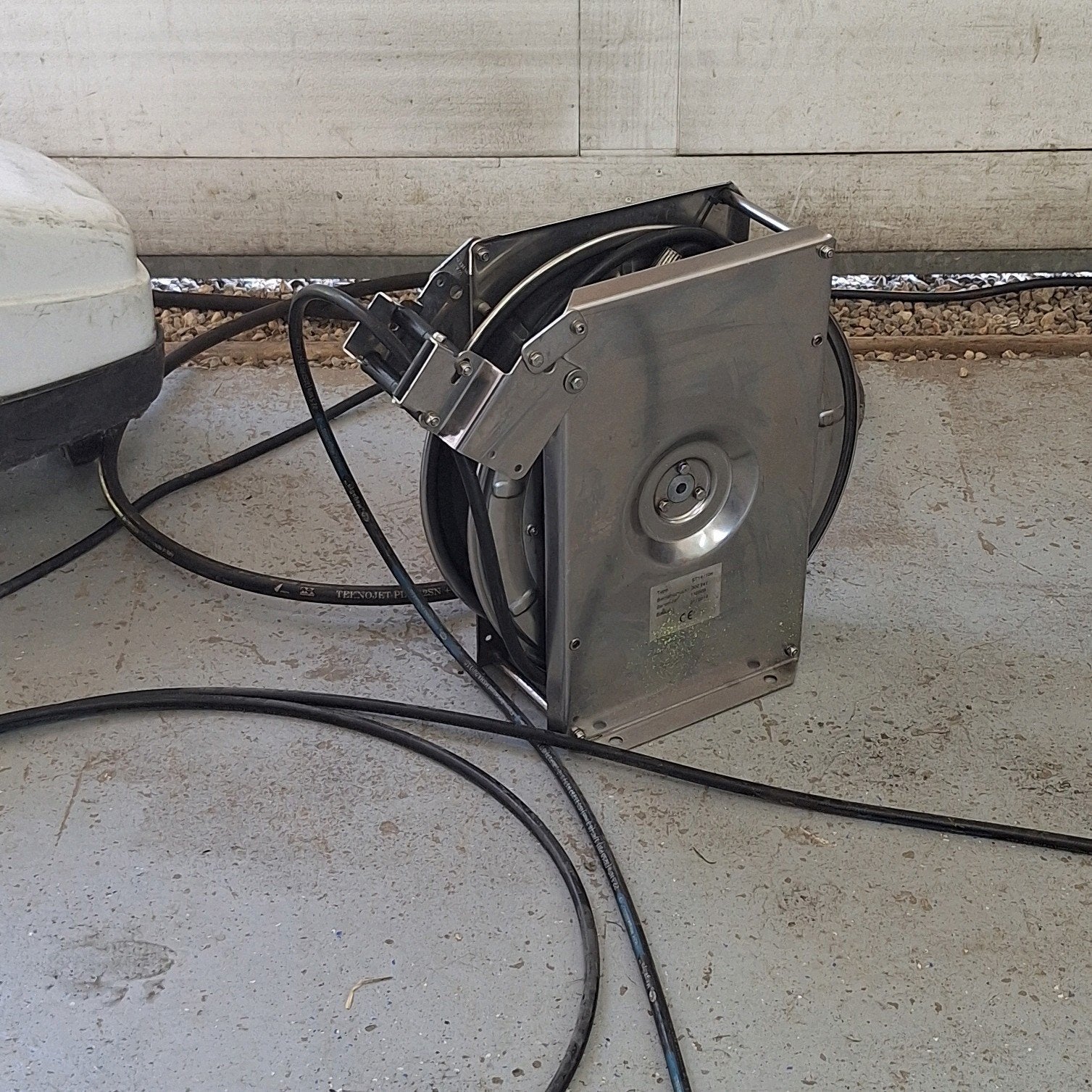 Rvs zelfoprolbare haspel hogedrukreiniger, Tuin en Terras, Ophalen of Verzenden, Elektrisch
