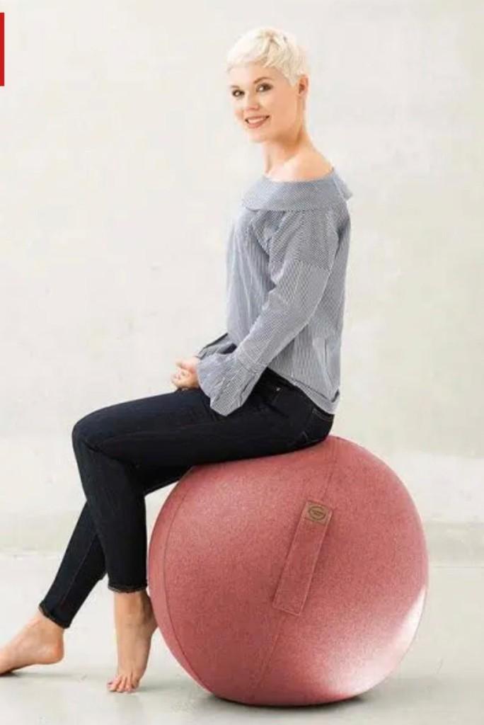 Sitting Ball zitbal roze hoes nieuwstaat, Sport en Fitness, Ophalen of Verzenden, Zo goed als nieuw, Fitnessbal