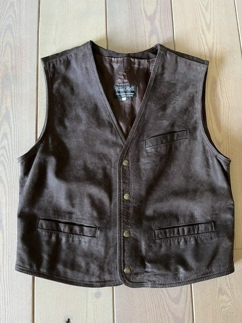 leren gilet Vera Pelle maat M, Kleding | Heren, Ophalen of Verzenden, Zo goed als nieuw, Maat 48/50 (M), Bruin