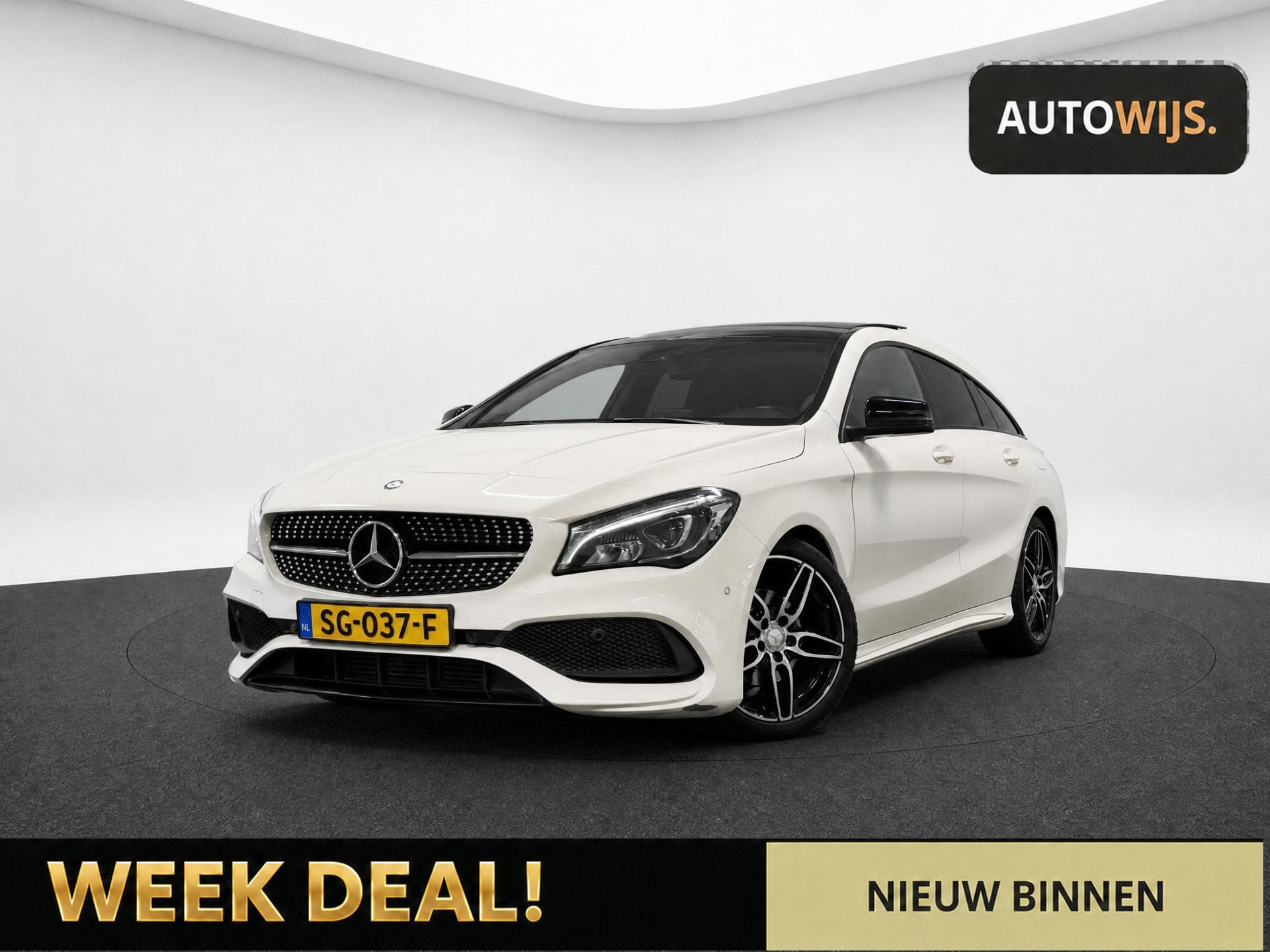 Mercedes-Benz CLA-klasse Shooting Brake 200 Ambition|AMG|PAN, Auto's, 730 kg, Gebruikt, Wit, 1595 cc