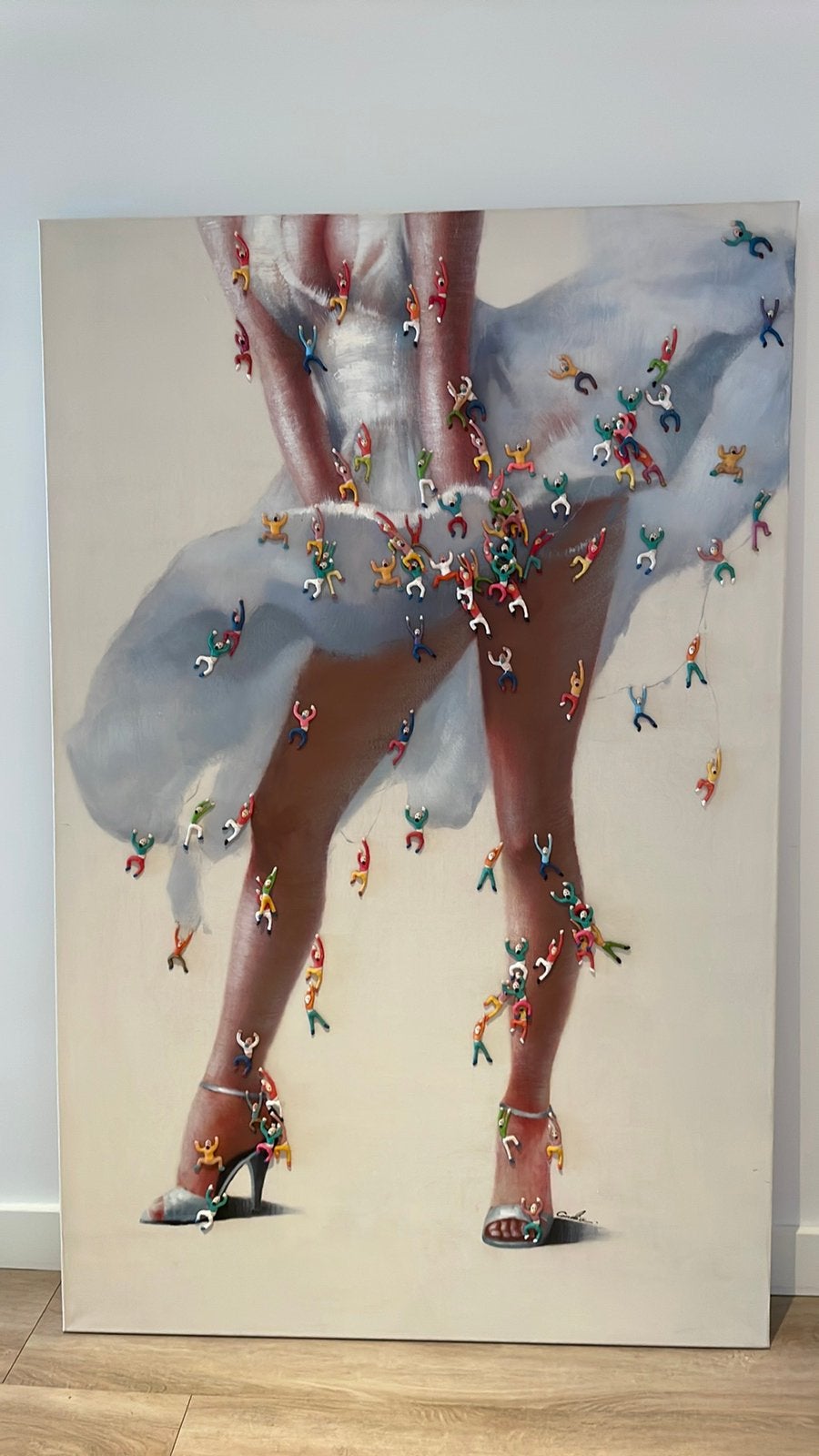 Uniek schilderij: Marilyn Monroe met 3D-figuren, Ophalen