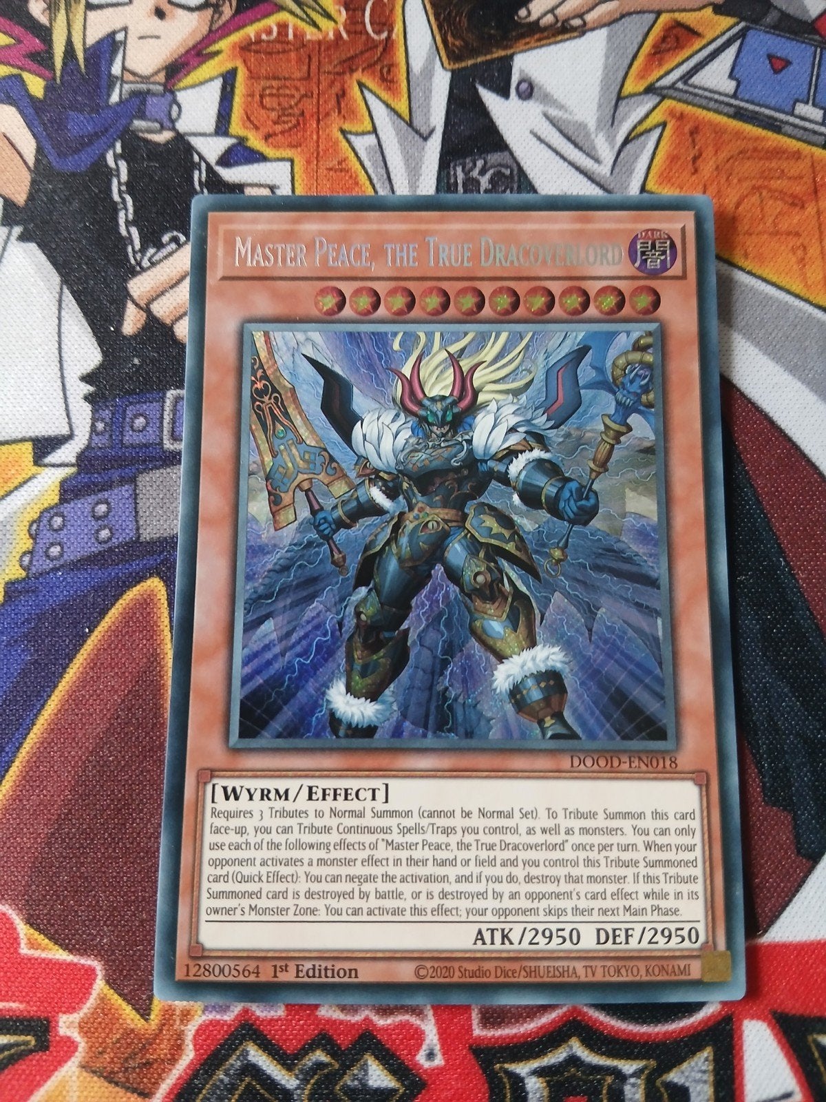 Master Peace the True Dracoverlord - Secret Rare DOOD - YGO, Ophalen of Verzenden, Zo goed als nieuw, Foil