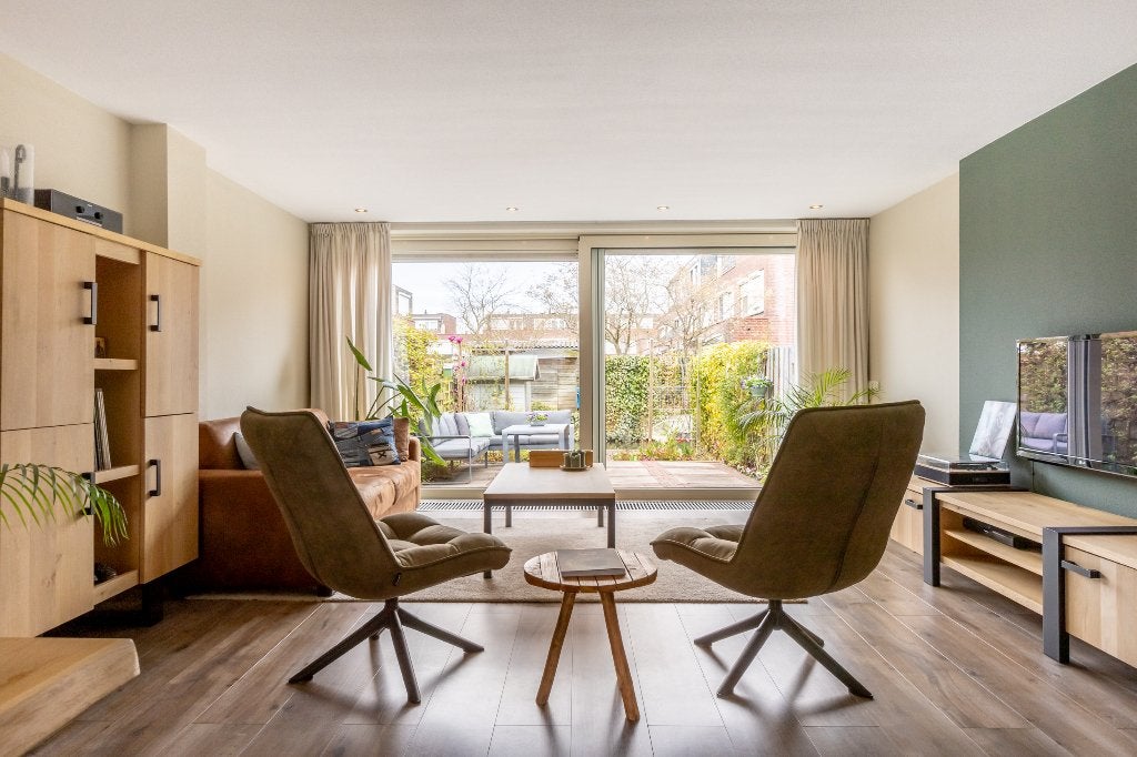 Compl. woonkamer massief houten industriële meubels te koop, Ophalen, Gebruikt, Overige materialen, Industrieel