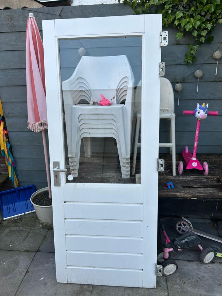 Buitendeur, Ophalen of Verzenden, Gebruikt, Buitendeur, 200 tot 215 cm