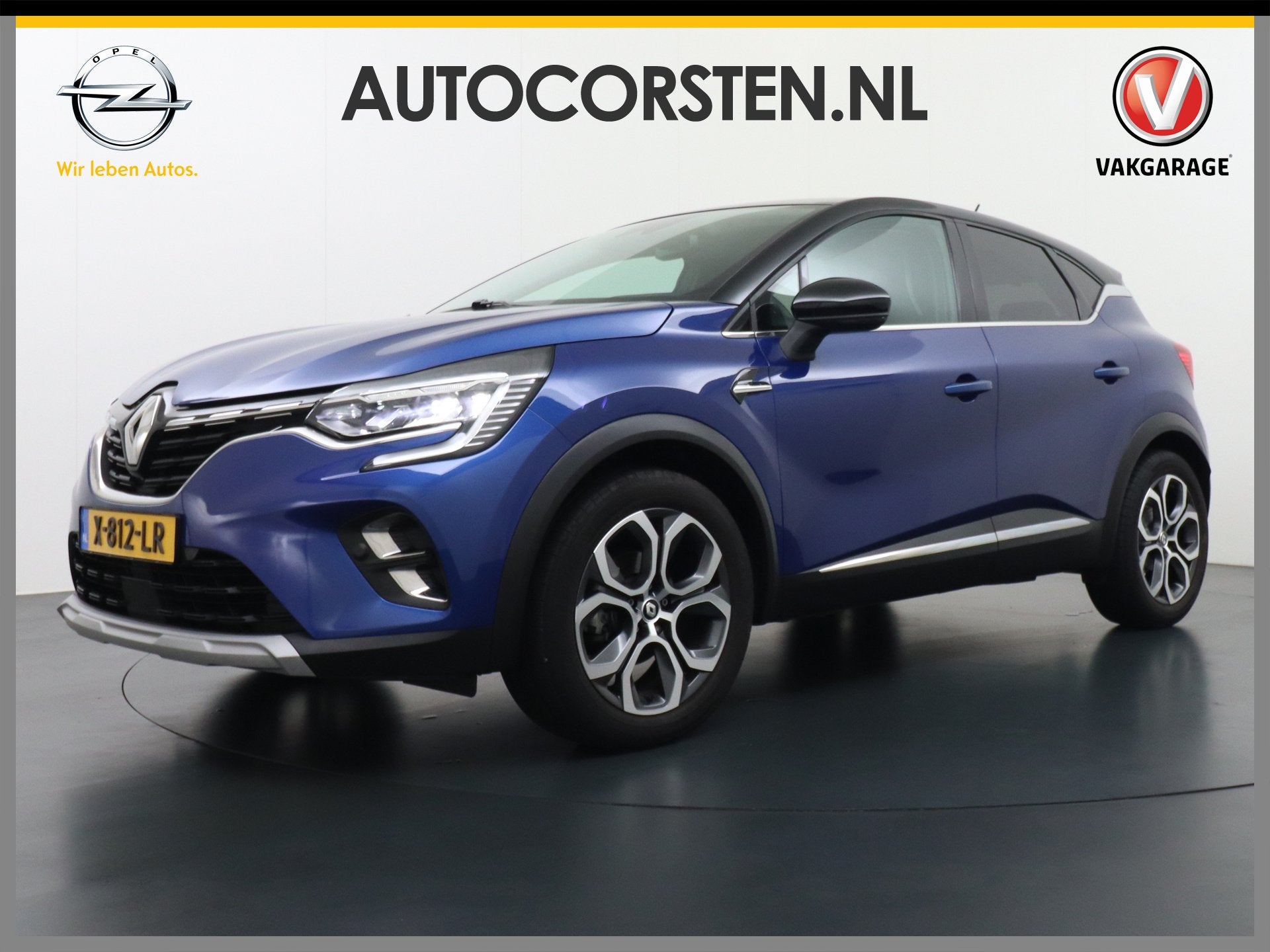 Renault Captur 1.3T 141PK Hybrid AUT-7 R.S. Line Trekhaak Ca, Stof, Gebruikt, 4 cilinders, Blauw