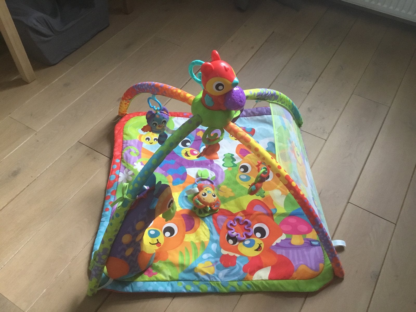 Vrolijk speelkleed met babygym en speeltjes met muziek, Ophalen of Verzenden, Gebruikt, Speelkleed