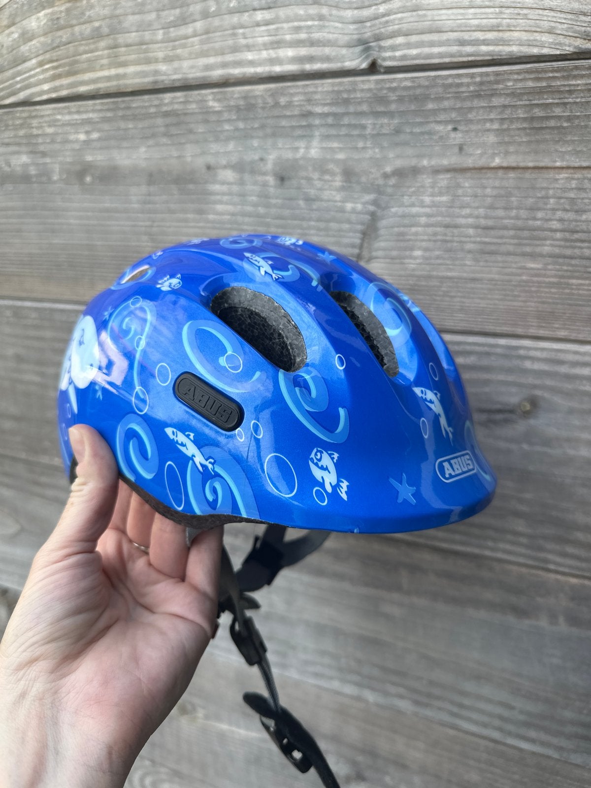 Abus Fietshelm Smiley 2.0 Blauw Kinderhelm Maat 50-55cm, Fietsen en Brommers, Fietsaccessoires | Fietshelmen, Ophalen of Verzenden